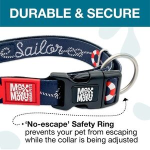 Max and Molly M Sailor Smart ID Dog Collar